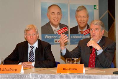 Veranstaltung mit Finanzminister Dr. Helmut Linssen in Bad Sassendorf am 5. Mai 2010. - Veranstaltung mit Finanzminister Dr. Helmut Linssen in Bad Sassendorf am 5. Mai 2010.
