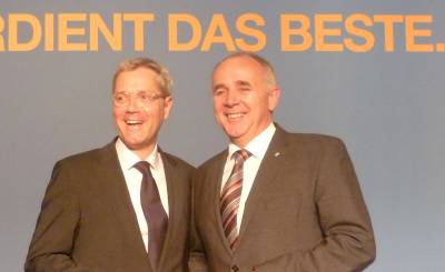 Der Spitzenkandidat der CDU-NRW, Norbert Röttgen, und Werner Lohn. - Der Spitzenkandidat der CDU-NRW, Norbert Röttgen, und Werner Lohn.