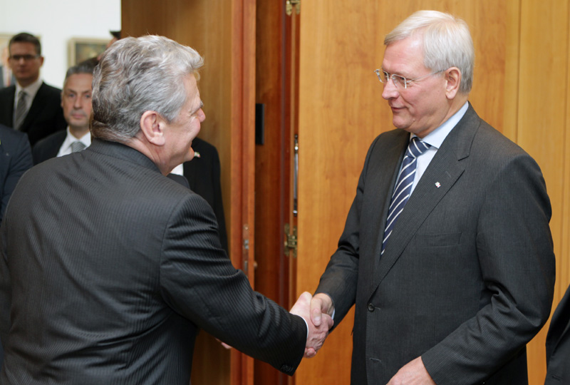 Bundespräsident Joachim Gauck und Eckhard Uhlenberg MdL.