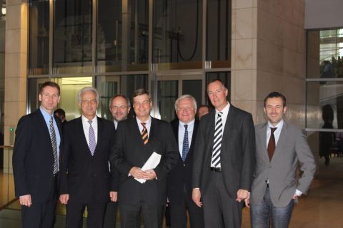Bundesverkehrsminister Peter Ramsauer und die südwestfälischen Bundestagsabgeordneten der CDU.